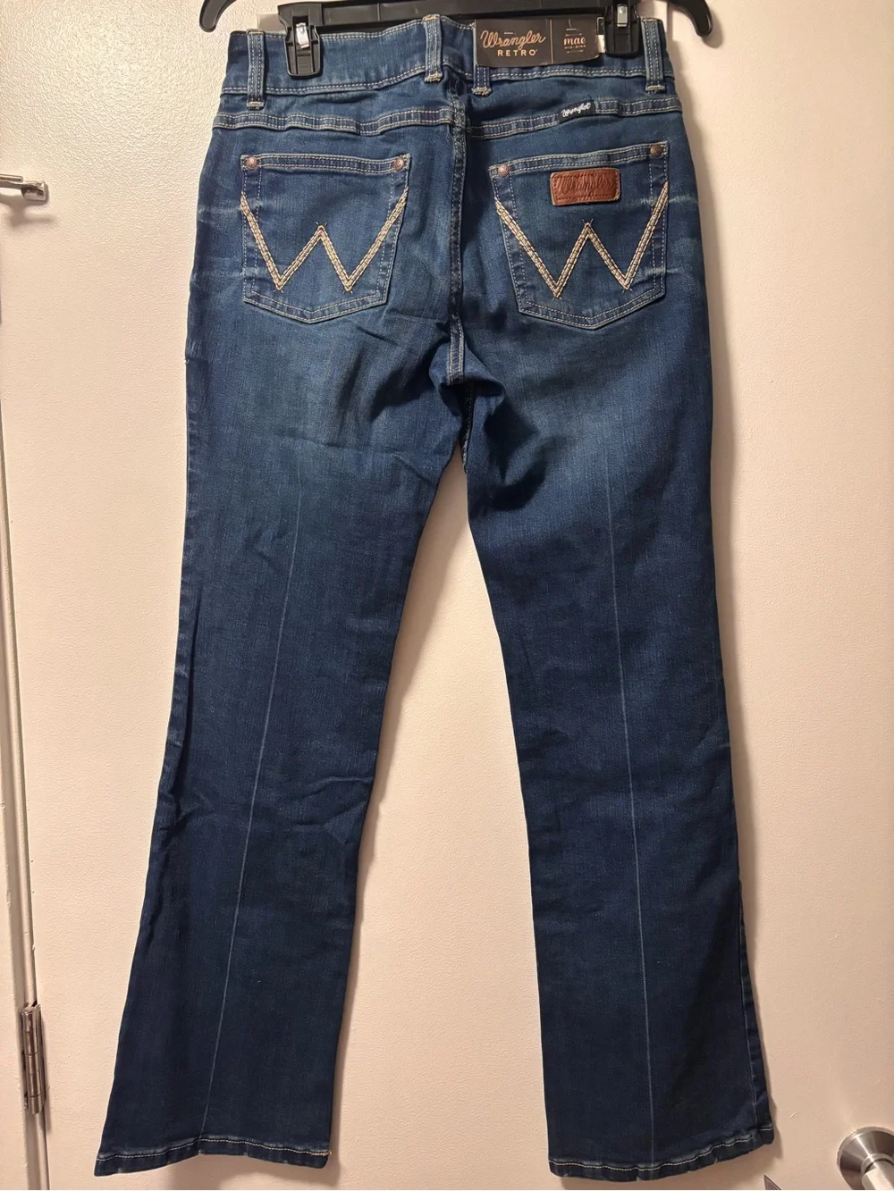 NWT Wrangler Womens Mid Rise Dark Vivianna Wash Retro Mae Bootcut Jeans 5x32 28